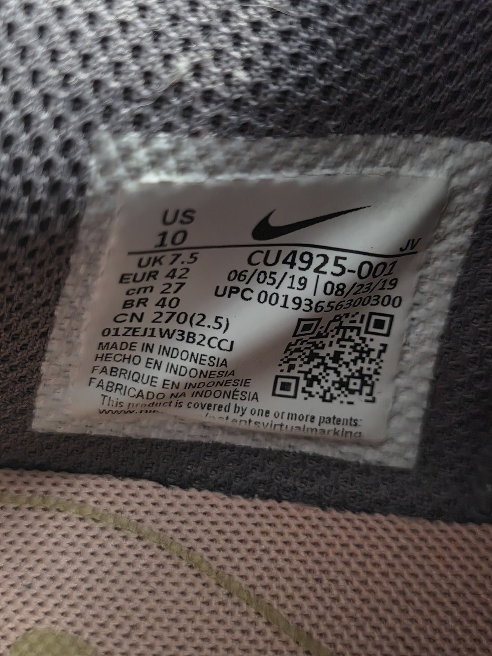 Nike Women’s Gray & Pink Air Max-Style Running Sneakers - Picture 6 of 6